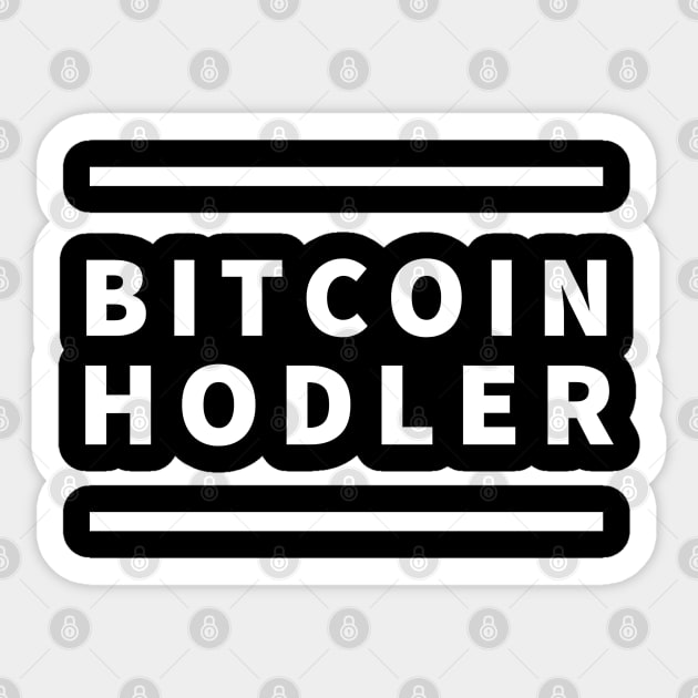 Bitcoin Hodler - Crypto fan Sticker by My Crypto Design